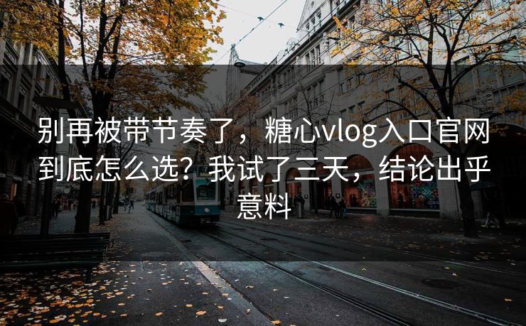 别再被带节奏了，糖心vlog入口官网到底怎么选？我试了三天，结论出乎意料